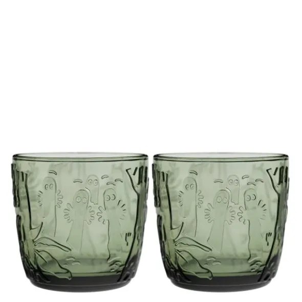 Mumin Glas 28 cl 2-pack Tallgrön