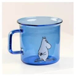 Mumin Glasmugg Mumintrollet 35 cl Blå
