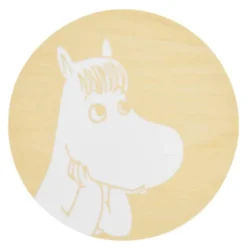 Mumin Glasunderlägg Snorkfröken 10 cm Ljusgul