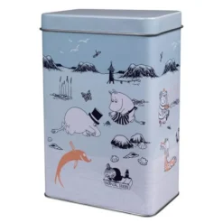 Mumin kaffeburk 20 cm strandtur blå