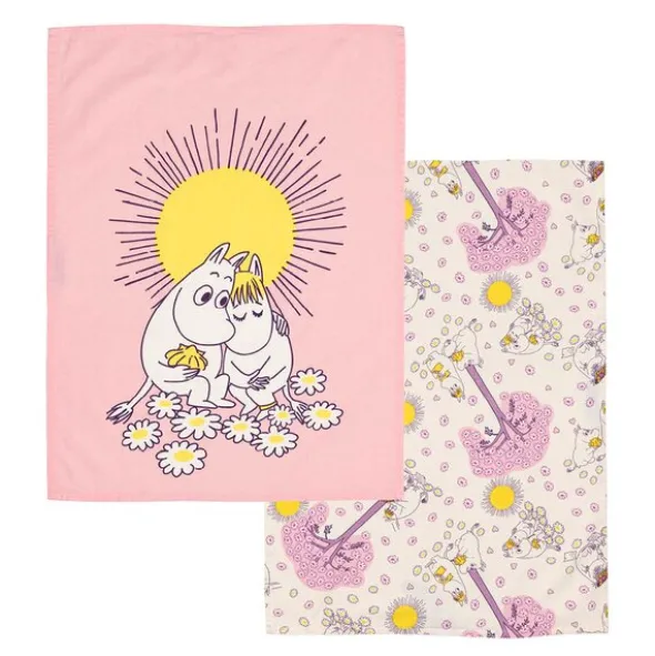 Mumin kökshandduk 50x70 cm 2-pack Förälskade