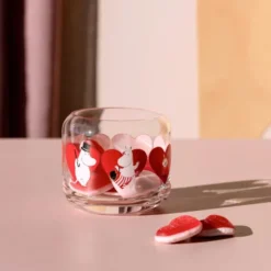 Mumin ljuslykta / vas 8 cm Hjärta