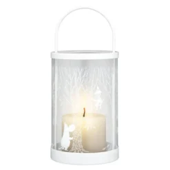 Mumin lykta glas/metall 26 cm I skogen