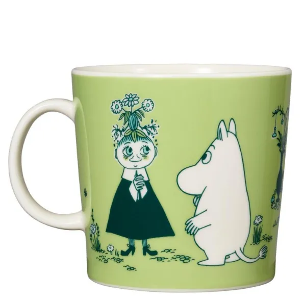 Muminmugg bokstav V 40 cl grön