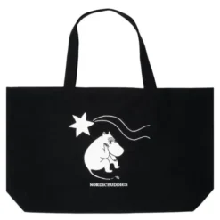 Mumin Novels tygväska XL 65x41 cm svart
