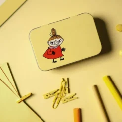 Mumin plåtburk Lilla My 10x6,5 cm gul