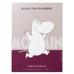 Mumin pyramidpåse Mumintrollet svart te mullbär 20-pack