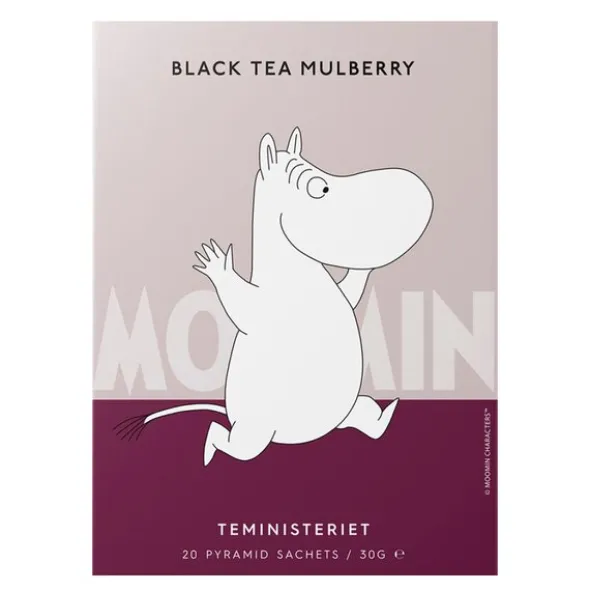 Mumin pyramidpåse Mumintrollet svart te mullbär 20-pack
