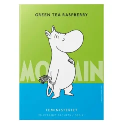 Mumin pyramidpåse Mumintrollet grönt te hallon 20-pack