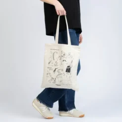 Mumin 80 år tygpåse 38,5x42 cm Jungel beige