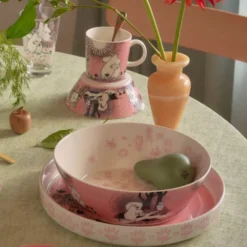 Mumin serveringsskål 23 cm Kärlek rosa 30 år
