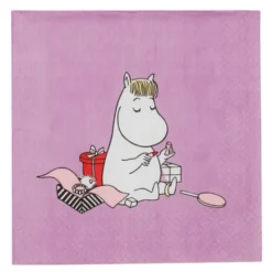 Mumin servetter 33x33 cm 20-pack Snorkfröken lila