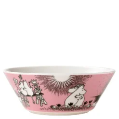 Mumin Skål Kärlek Rosa