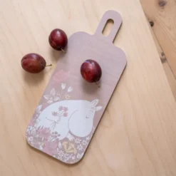 Mumin skärbräda/serveringbricka 13x33 cm blomsteräng