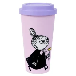 Mumin take away mugg 45 cl Lilla My med en blomma ljusrosa