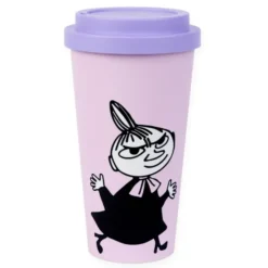 Mumin take away mugg 45 cl Lilla My med en blomma ljusrosa