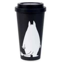 Mumin take away mugg 45 cl Mumintrollet arg svart