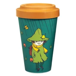 Mumin take away mugg 45 cl Snusmumriken i höstväder grön