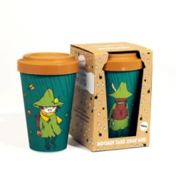 Mumin take away mugg 45 cl Snusmumriken i höstväder grön