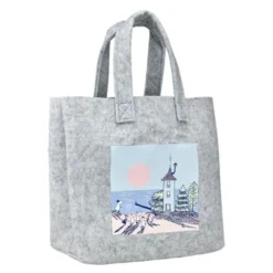 Mumin tygpåse Solnedgång 25x25 cm grå