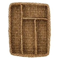 Naba förvaringskorg med fack 27x35 cm sjögräs