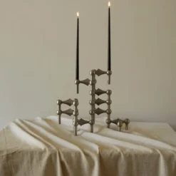 Nagel ljusstake 6,9 cm 3-pack borstad krom