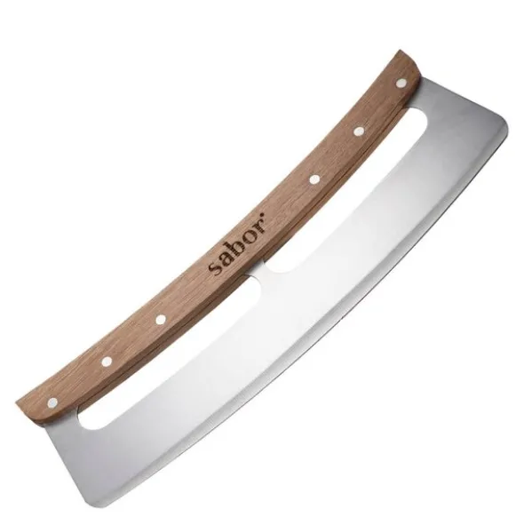Napo pizzaskärare 33x10 cm stål/ek