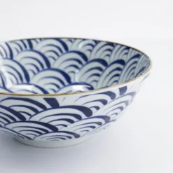 Natsu Nami ramen skål 21x7,8 cm 1 L blå/vit