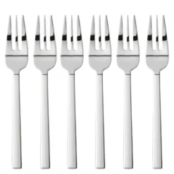Neutra tårtgaffel 6-pack stål