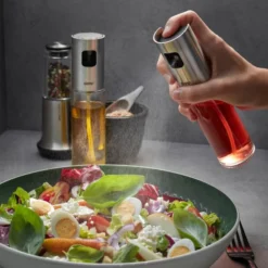Neva olje- och vinägerspray set 2 delar svart/stål