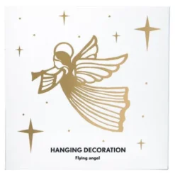 Ängel hängande dekoration 7,5 cm silver