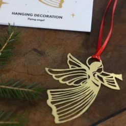 Ängel hängande dekoration 7,5 cm silver