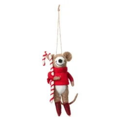 Nils julornament koala 13 cm ull/röd