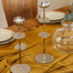 Ninfea Alta NP ljusstake 35 cm förnicklad mässing