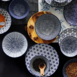 Nippon Blue Tayo skål 15,2 cm Lines