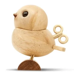 Näktergalen träfigur 8 cm lönn/gummiträ/sapele