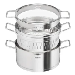 Nordica ångkastrull med ånginsats + lock 4,8 L 24 cm