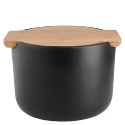Nordic Kitchen Saltkar med lock Svart