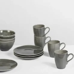 Nordic Rain mugg med öra 25 cl grå