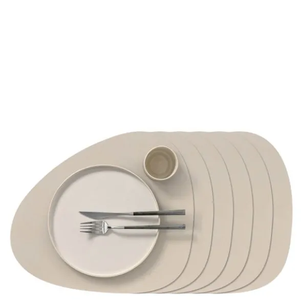 Nupo Curve bordstablett 37x44 cm 6-pack Oyster White