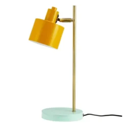 Ocean bordslampa 43 cm curry/mässing/turkos