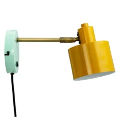 Ocean vägglampa 11,5 cm curry/mässing/turkos