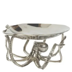 Octopus serveringsfat på bläckfiskställning silver