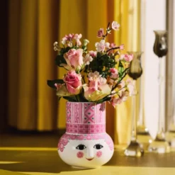 Olga vas 15 cm rosa