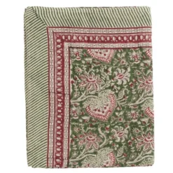 Oriental linneduk 170x270 cm grön