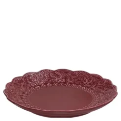 Orient assiett 19 cm vinröd