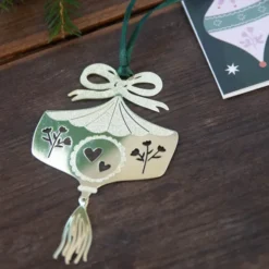 Ornaments hängande dekoration 7,5 cm guld