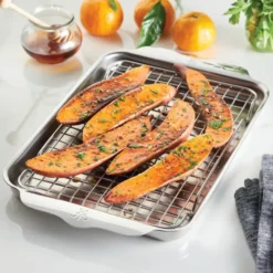 Ovenbond plåt med avsvalningsgaller 24x39 cm