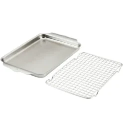 Ovenbond plåt med avsvalningsgaller 24x39 cm
