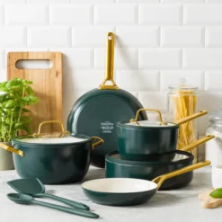 Padova Reserve keramisk grytset 10 delar Pine Green